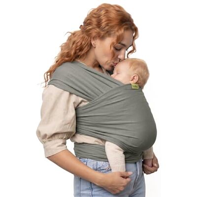 Boba Wrap Fular Elástico Portabebé Pañuelo Porteo Ergonómico, Bandolera Ajustable, Ideal Para Recién Nacidos, Color Gray Boba Wrap Fular Elástico Portabebé Pañuelo Porteo Ergonómico, Bandolera Ajustable, Ideal Para Recién Nacidos, Color Gray