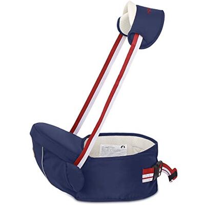 SONARIN Multifuncional Hipseat Baby Carrier,Portador de bebé,Tamaño Gratuito, asiento de asiento para niños pequeños,Cinturón Frontal,4 Posiciones de Carrying,Regalo Ideal(Azul Oscuro) SONARIN Multifuncional Hipseat Baby Carrier,Portador de bebé,Tamaño Gratuito, asiento de asiento para niños pequeños,Cinturón Frontal,4 Posiciones de Carrying,Regalo Ideal(Azul Oscuro)