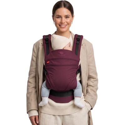 manduca Portabebés XT, asiento ajustable, apto desde el nacimiento, fabricado en algodón orgánico con 3 posiciones de transporte, Happy Kiss manduca Portabebés XT, asiento ajustable, apto desde el nacimiento, fabricado en algodón orgánico con 3 posiciones de transporte, Happy Kiss