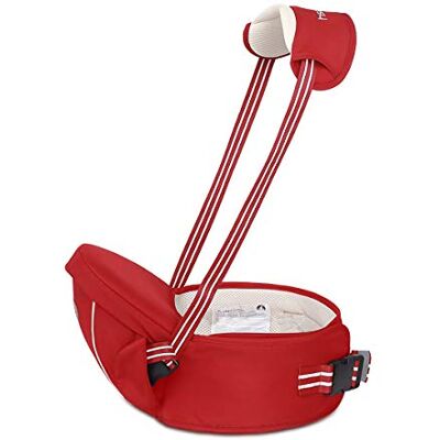 SONARIN Multifuncional Hipseat Baby Carrier,Portador de bebé,Tamaño Gratuito, asiento de asiento para niños pequeños,Cinturón Frontal,4 Posiciones de Carrying,Regalo Ideal(Rojo) SONARIN Multifuncional Hipseat Baby Carrier,Portador de bebé,Tamaño Gratuito, asiento de asiento para niños pequeños,Cinturón Frontal,4 Posiciones de Carrying,Regalo Ideal(Rojo)