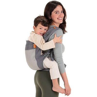 Beco Mochila porteo para niños con asiento extra ancho 100% Poliéster Malla 3D de alto rendimiento Mochila para cargar niños liviana y respirable para usar en espalda o hacia el frente 9 a 27 kilos Beco Mochila porteo para niños con asiento extra ancho 100% Poliéster Malla 3D de alto rendimiento Mochila para cargar niños liviana y respirable para usar en espalda o hacia el frente 9 a 27 kilos
