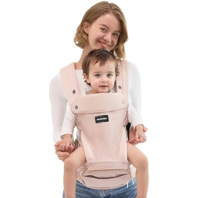 momcozy Mochila Portabebés 2 en 1, Asiento de Cadera, 6 Posiciones, 20 kg momcozy Mochila Portabebés 2 en 1, Asiento de Cadera, 6 Posiciones, 20 kg