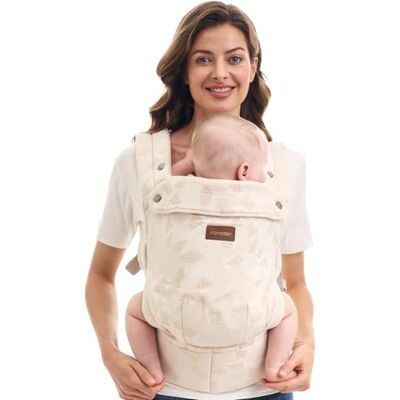 momcozy Mochila Portabebés Ergonómica, Mochila Porteo Bebé Cómoda y Ligera con Soporte Lumbar, Fácil de Poner, Manos Libres, Diseño Geométrico Moderno momcozy Mochila Portabebés Ergonómica, Mochila Porteo Bebé Cómoda y Ligera con Soporte Lumbar, Fácil de Poner, Manos Libres, Diseño Geométrico Moderno