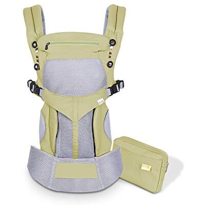SONARIN Mochila portabebé Transpirable Premium,Ergonómica,capucha de dormir,para recién nacidos y bebés(3-48 meses),carga máxima 20 kg,Soporte para la Cabeza,Marsupio portabebé(Verde) SONARIN Mochila portabebé Transpirable Premium,Ergonómica,capucha de dormir,para recién nacidos y bebés(3-48 meses),carga máxima 20 kg,Soporte para la Cabeza,Marsupio portabebé(Verde)
