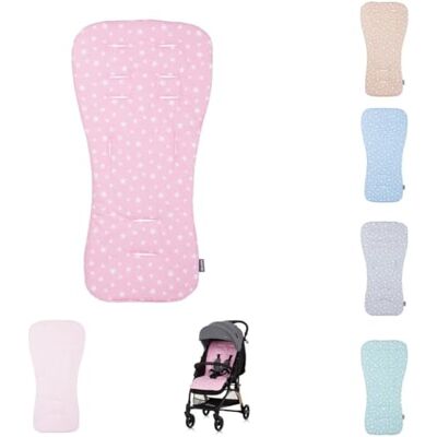 Chipolino Protector de asiento universal para silla de paseo de algodón transpirable, color rosa Chipolino Protector de asiento universal para silla de paseo de algodón transpirable, color rosa