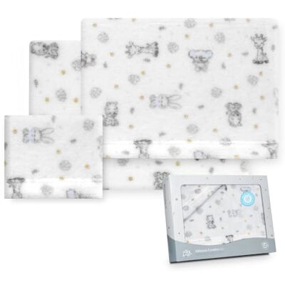 Interbaby Juego Sabanas Carrito Bebe 40x80 Poliester 100% Sabana Cuna Coralina, Cálida Incluye Sabana Bajera, Encimera y Funda de Almohada Ideal para Invierno Koala Blanco/Azul Interbaby Juego Sabanas Carrito Bebe 40x80 Poliester 100% Sabana Cuna Coralina, Cálida Incluye Sabana Bajera, Encimera y Funda de Almohada Ideal para Invierno Koala Blanco/Azul