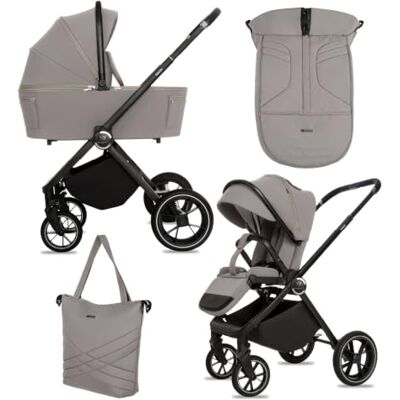 Babylux ® Carrito Bebe 2en1 GAVIA, Conjunto de Cochecito Ligero y Plegable Incluye Capazo, Silla de Paseo, Bolso Cambiador y Más Accesorios, 4 Posiciones de Reclinado, 0-22kg, Protección UV 50+ Babylux ® Carrito Bebe 2en1 GAVIA, Conjunto de Cochecito Ligero y Plegable Incluye Capazo, Silla de Paseo, Bolso Cambiador y Más Accesorios, 4 Posiciones de Reclinado, 0-22kg, Protección UV 50+