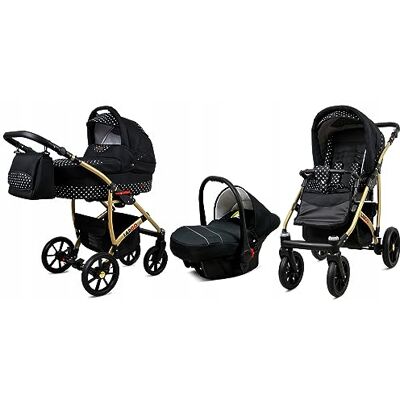 Babylux ® Carrito de Bebé Sistema de Viaje Set 3 en 1 Largo incl. Capazo, Silla de Paseo, Silla Coche Cochecito con Bolso cambiador, Cubierta para la lluvia, Mosquitera etc. Babylux ® Carrito de Bebé Sistema de Viaje Set 3 en 1 Largo incl. Capazo, Silla de Paseo, Silla Coche Cochecito con Bolso cambiador, Cubierta para la lluvia, Mosquitera etc.