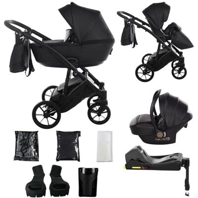 JUNAMA Cochecito 2en1 3en1 4en1 (03 negro, 4en1 con base ISOFIX) JUNAMA Cochecito 2en1 3en1 4en1 (03 negro, 4en1 con base ISOFIX)