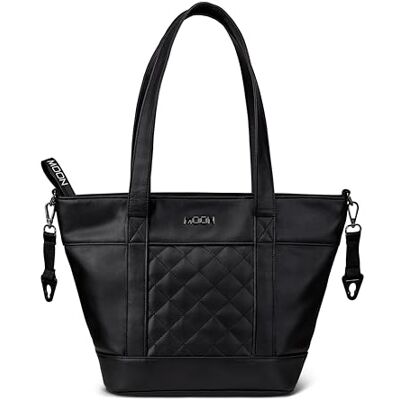 MOON bolsa de pañales en forma de V de piel negra MOON bolsa de pañales en forma de V de piel negra
