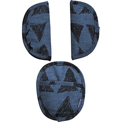 Dooky The Original Relleno universal para silla de coche, azul con triángulos Dooky The Original Relleno universal para silla de coche, azul con triángulos