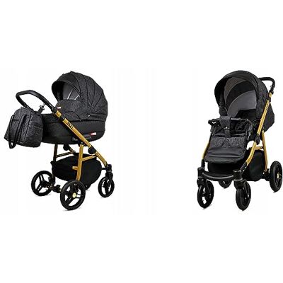 Babylux ® Carrito de Bebé Sistema de Viaje Set 2 en 1 Axel incl. Capazo, Silla de Paseo Cochecito Bolso cambiador, Cubierta para la lluvia, Mosquitera, Portavasos etc. Babylux ® Carrito de Bebé Sistema de Viaje Set 2 en 1 Axel incl. Capazo, Silla de Paseo Cochecito Bolso cambiador, Cubierta para la lluvia, Mosquitera, Portavasos etc.