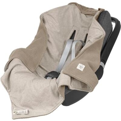 Lässig Manta de punto para silla de coche Manta para silla de coche 100% algodón orgánico GOTS color gris paloma Lässig Manta de punto para silla de coche Manta para silla de coche 100% algodón orgánico GOTS color gris paloma