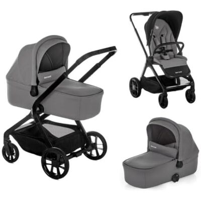 Be Cool Kombo, Cochecito Bebé 2 Piezas con Capazo Rígido Elevable y Silla de Paseo Reversible, Plegado con una Mano, Desde el Nacimiento hasta 22 kg, Gris Be Cool Kombo, Cochecito Bebé 2 Piezas con Capazo Rígido Elevable y Silla de Paseo Reversible, Plegado con una Mano, Desde el Nacimiento hasta 22 kg, Gris