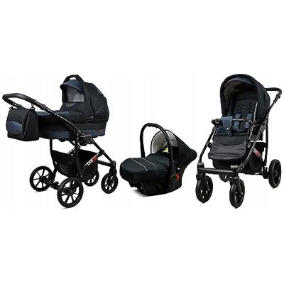 Babylux ® Carrito de Bebé Sistema de Viaje Set 3 en 1 Largo incl. Capazo, Silla de Paseo, Silla Coche Cochecito con Bolso cambiador, Cubierta para la lluvia, Mosquitera etc. Babylux ® Carrito de Bebé Sistema de Viaje Set 3 en 1 Largo incl. Capazo, Silla de Paseo, Silla Coche Cochecito con Bolso cambiador, Cubierta para la lluvia, Mosquitera etc.