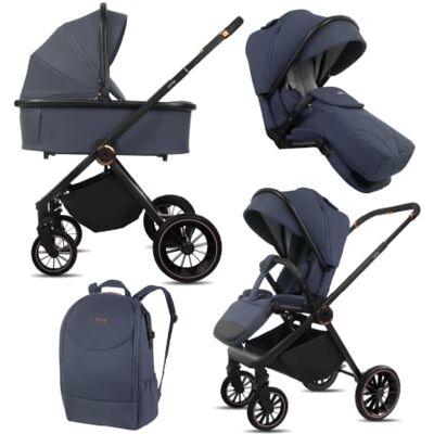 Babylux ® Carrito Bebe 2en1 CASTOR Conjunto de Cochecito Ligero y Plegable Incluye Capazo, Silla de Paseo, Bolso Cambiador y Más Accesorios, 4 Posiciones de Reclinado, 0-22kg, Protección UV 50+ Babylux ® Carrito Bebe 2en1 CASTOR Conjunto de Cochecito Ligero y Plegable Incluye Capazo, Silla de Paseo, Bolso Cambiador y Más Accesorios, 4 Posiciones de Reclinado, 0-22kg, Protección UV 50+