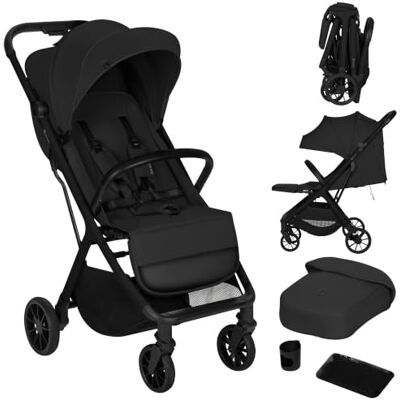 lionelo Cloe Plus Silla de Paseo Compacta hasta 22 kg, Plegado Automático Ruedas Grandes de PU con Suspensión, Asiento Amplio, Capota UPF50+, Ventilación, Cubrepiernas, Mosquitera y Portavasos lionelo Cloe Plus Silla de Paseo Compacta hasta 22 kg, Plegado Automático Ruedas Grandes de PU con Suspensión, Asiento Amplio, Capota UPF50+, Ventilación, Cubrepiernas, Mosquitera y Portavasos