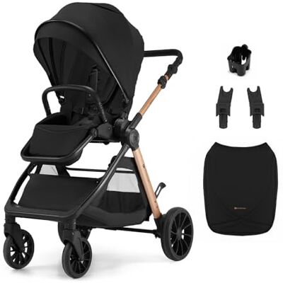 Kinderkraft VESTO 2 Cochecito de Bebé hasta 22 kg, Silla de Paseo con Asiento Reversible, Plegado Compacto con Una Mano, Suspensión Total, Compatible con Sistema de Viaje, Accesorios Incluidos, Negro Kinderkraft VESTO 2 Cochecito de Bebé hasta 22 kg, Silla de Paseo con Asiento Reversible, Plegado Compacto con Una Mano, Suspensión Total, Compatible con Sistema de Viaje, Accesorios Incluidos, Negro