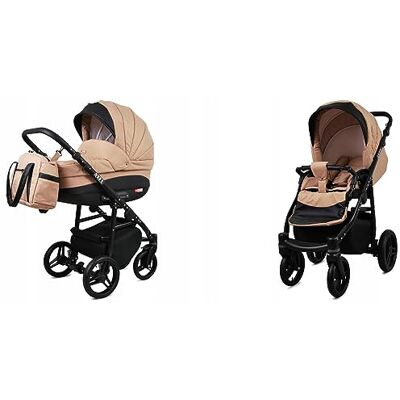 Babylux ® Carrito de Bebé Sistema de Viaje Set 2 en 1 Axel incl. Capazo, Silla de Paseo Cochecito Bolso cambiador, Cubierta para la lluvia, Mosquitera, Portavasos etc. Babylux ® Carrito de Bebé Sistema de Viaje Set 2 en 1 Axel incl. Capazo, Silla de Paseo Cochecito Bolso cambiador, Cubierta para la lluvia, Mosquitera, Portavasos etc.