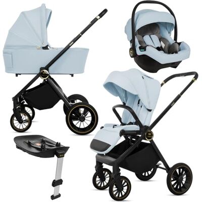Babylux ® Carrito Bebe 4en1 , Conjunto de Cochecito Ligero y Plegable Que Incluye Capazo, Silla de Paseo, Portabebés i-Size, Base Isofix, Bolso Cambiador y Más Accesorios 0-22kg, Protección UV 50+ Babylux ® Carrito Bebe 4en1 , Conjunto de Cochecito Ligero y Plegable Que Incluye Capazo, Silla de Paseo, Portabebés i-Size, Base Isofix, Bolso Cambiador y Más Accesorios 0-22kg, Protección UV 50+