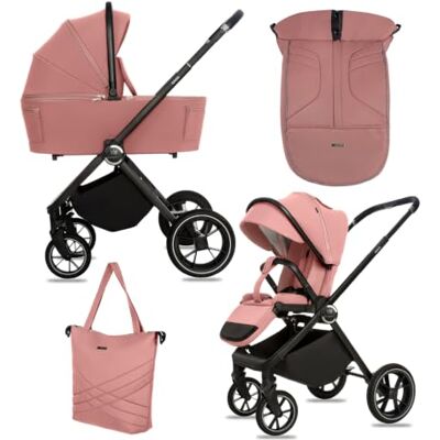 Babylux ® Carrito Bebe 2en1 GAVIA, Conjunto de Cochecito Ligero y Plegable Incluye Capazo, Silla de Paseo, Bolso Cambiador y Más Accesorios, 4 Posiciones de Reclinado, 0-22kg, Protección UV 50+ Babylux ® Carrito Bebe 2en1 GAVIA, Conjunto de Cochecito Ligero y Plegable Incluye Capazo, Silla de Paseo, Bolso Cambiador y Más Accesorios, 4 Posiciones de Reclinado, 0-22kg, Protección UV 50+