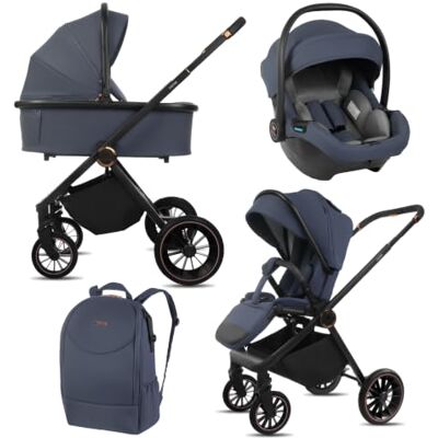 Babylux ® Carrito Bebe 3en1 CASTOR Conjunto de Cochecito Ligero y Plegable Incluye Capazo, Silla de Paseo, Portabebés i-Size, Bolso Cambiador y Más Accesorios, 0-22kg, Protección UV 50+,Ventilación Babylux ® Carrito Bebe 3en1 CASTOR Conjunto de Cochecito Ligero y Plegable Incluye Capazo, Silla de Paseo, Portabebés i-Size, Bolso Cambiador y Más Accesorios, 0-22kg, Protección UV 50+,Ventilación