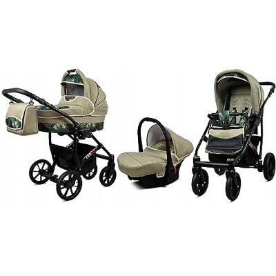 Babylux ® Carrito de Bebé Sistema de Viaje Set 3 en 1 Largo incl. Capazo, Silla de Paseo, Silla Coche Cochecito con Bolso cambiador, Cubierta para la lluvia, Mosquitera etc. Babylux ® Carrito de Bebé Sistema de Viaje Set 3 en 1 Largo incl. Capazo, Silla de Paseo, Silla Coche Cochecito con Bolso cambiador, Cubierta para la lluvia, Mosquitera etc.