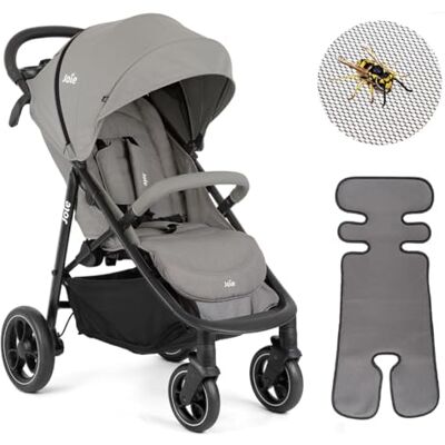 Joie Litetrax Pebble Cochecito deportivo (hasta 22 kg) Con función reclinable, mecanismo plegable con una sola mano, suspensión, asiento de verano, protección contra lluvia e Joie Litetrax Pebble Cochecito deportivo (hasta 22 kg) Con función reclinable, mecanismo plegable con una sola mano, suspensión, asiento de verano, protección contra lluvia e