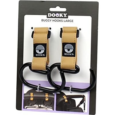 Dooky Buggy Hook Large 2pcs Brown Dooky Buggy Hook Large 2pcs Brown