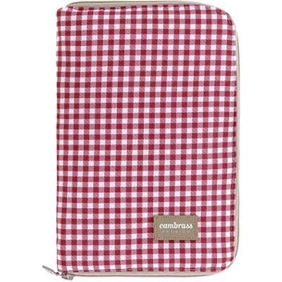 Cambrass Portadocumentos bebé con cremallera – carpeta para guardar documentos del bebé – Funda para cartilla sanitaria – libro de nacimiento con bolsillos Vichy Rojo 3x19x27 cm Cambrass Portadocumentos bebé con cremallera – carpeta para guardar documentos del bebé – Funda para cartilla sanitaria – libro de nacimiento con bolsillos Vichy Rojo 3x19x27 cm