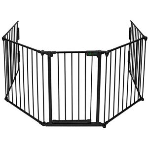 VOUNOT ® Barrera de Seguridad para Perros, Valla de Seguridad Rejilla de Protección de Chimenea 3 m con Kit de Montaje, Negro VOUNOT ® Barrera de Seguridad para Perros, Valla de Seguridad Rejilla de Protección de Chimenea 3 m con Kit de Montaje, Negro