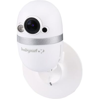 Babyruf Unisex Bebé CC 1000 Vigilabebés con cámara IP/WiFi con visión Nocturna y interfono, Control a través de aplicación para Smartphone Incluido, Color Blanco Babyruf Unisex Bebé CC 1000 Vigilabebés con cámara IP/WiFi con visión Nocturna y interfono, Control a través de aplicación para Smartphone Incluido, Color Blanco