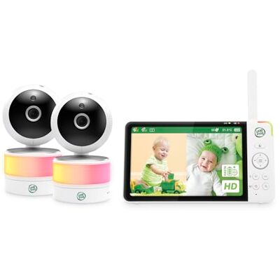 LeapFrog Baby Monitor with 2 Cameras, Colour Night Vision, 7" HD and 720p Screen, 360° Panorama, 8X Zoom, Night Light, Humidity and Temperature Sensor, 300 m Range, Safe Connection, HD LeapFrog Baby Monitor with 2 Cameras, Colour Night Vision, 7" HD and 720p Screen, 360° Panorama, 8X Zoom, Night Light, Humidity and Temperature Sensor, 300 m Range, Safe Connection, HD