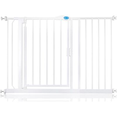 Bettacare Puerta de Seguridad con Cierre Automático, 118,2cm 125,2cm, Blanca, Puerta de Seguridad con Ajuste a Presión, Puerta de Bebé, Barrera de Seguridad para Puertas Pasillos y Espacios Bettacare Puerta de Seguridad con Cierre Automático, 118,2cm 125,2cm, Blanca, Puerta de Seguridad con Ajuste a Presión, Puerta de Bebé, Barrera de Seguridad para Puertas Pasillos y Espacios