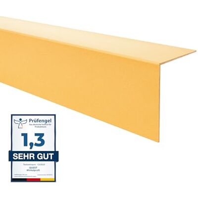 Garmin Perfil Angular PVC 35x35 mm sin Taladrar Dorado, 200 cm Perfil angular y protector de esquinas para cantos de pared y esquinas exteriores, pasillo, oficina y muebles Garmin Perfil Angular PVC 35x35 mm sin Taladrar Dorado, 200 cm Perfil angular y protector de esquinas para cantos de pared y esquinas exteriores, pasillo, oficina y muebles