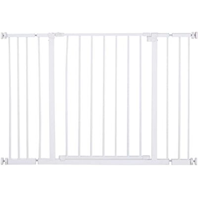 PawHut Barrera de Seguridad Longitud Ajustable 72-107 x 76 cm sin perforación de Metal, plástico Blanco PawHut Barrera de Seguridad Longitud Ajustable 72-107 x 76 cm sin perforación de Metal, plástico Blanco