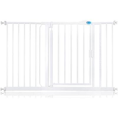 Bettacare Puerta de Seguridad con Cierre Automático, 132,6cm 139,6cm, Blanca, Puerta de Seguridad con Ajuste a Presión, Puerta de Bebé, Barrera de Seguridad para Puertas Pasillos y Espacios Bettacare Puerta de Seguridad con Cierre Automático, 132,6cm 139,6cm, Blanca, Puerta de Seguridad con Ajuste a Presión, Puerta de Bebé, Barrera de Seguridad para Puertas Pasillos y Espacios