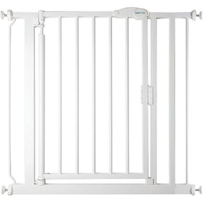 Safetots Puerta de Seguridad Autoajustable con Cierre Automático, 82,2cm 89,2cm, Blanca, Puerta de Bebé con Cierre Automático, Barrera de Seguridad para Niños Pequeños, Instalación Fácil Safetots Puerta de Seguridad Autoajustable con Cierre Automático, 82,2cm 89,2cm, Blanca, Puerta de Bebé con Cierre Automático, Barrera de Seguridad para Niños Pequeños, Instalación Fácil