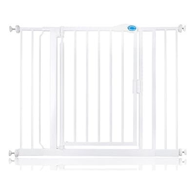 Bettacare Puerta de Seguridad con Cierre Automático, 103,8cm 110,8cm, Blanca, Puerta de Seguridad con Ajuste a Presión, Puerta de Bebé, Barrera de Seguridad para Puertas Pasillos y Espacios Bettacare Puerta de Seguridad con Cierre Automático, 103,8cm 110,8cm, Blanca, Puerta de Seguridad con Ajuste a Presión, Puerta de Bebé, Barrera de Seguridad para Puertas Pasillos y Espacios