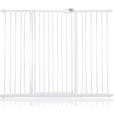 Bettacare Barrera de Seguridad Estrecha Para Niños y Mascotas, 133,2cm 140,8cm, Blanca, Puerta Extra Alta de 104cm de Altura Bettacare Barrera de Seguridad Estrecha Para Niños y Mascotas, 133,2cm 140,8cm, Blanca, Puerta Extra Alta de 104cm de Altura