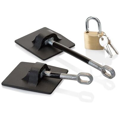 Guardianite Computer Security Products Cerradura Puerta de Frigorífico con Candado – Cerrojo Puerta sin Agujeros, Negro Guardianite Computer Security Products Cerradura Puerta de Frigorífico con Candado – Cerrojo Puerta sin Agujeros, Negro