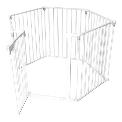 Avilia Barrera de Seguridad para niños, Perros y Gatos con Puerta – Caja de Seguridad Ideal para protección doméstica y Separador de ambientes, de Metal Barnizado Blanco, 120 x 74 cm Avilia Barrera de Seguridad para niños, Perros y Gatos con Puerta – Caja de Seguridad Ideal para protección doméstica y Separador de ambientes, de Metal Barnizado Blanco, 120 x 74 cm