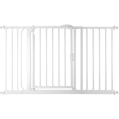 Safetots Puerta de Seguridad Autoajustable con Cierre Automático, 132,6cm 139,6cm, Blanca, Puerta de Bebé con Cierre Automático, Barrera de Seguridad para Niños Pequeños, Instalación Fácil Safetots Puerta de Seguridad Autoajustable con Cierre Automático, 132,6cm 139,6cm, Blanca, Puerta de Bebé con Cierre Automático, Barrera de Seguridad para Niños Pequeños, Instalación Fácil