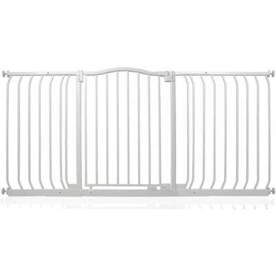 Safetots Barrera de Tope Curvo para Bebés, 152cm 161cm, Blanca Mate, Barrera de Presión para Escaleras, Barrera de Seguridad para Bebés para Barreras, Instalación Fácil Safetots Barrera de Tope Curvo para Bebés, 152cm 161cm, Blanca Mate, Barrera de Presión para Escaleras, Barrera de Seguridad para Bebés para Barreras, Instalación Fácil