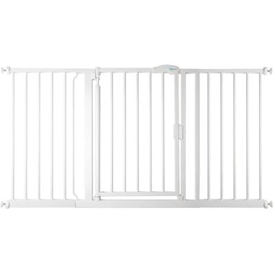 Safetots Puerta de Seguridad Autoajustable con Cierre Automático, 147cm 154cm, Blanca, Puerta de Bebé con Cierre Automático, Barrera de Seguridad para Niños Pequeños, Instalación Fácil Safetots Puerta de Seguridad Autoajustable con Cierre Automático, 147cm 154cm, Blanca, Puerta de Bebé con Cierre Automático, Barrera de Seguridad para Niños Pequeños, Instalación Fácil