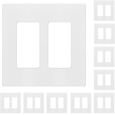 ENERLITES Placa de pared sin tornillos (seguro para niños, irrompible), color negro y blanco ENERLITES Placa de pared sin tornillos (seguro para niños, irrompible), color negro y blanco