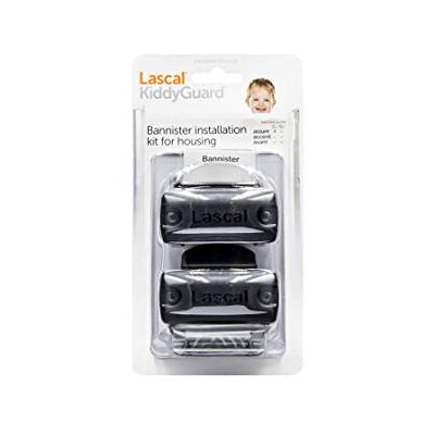 Lascal KiddyGuard Soporte para puertas Avant, Accent y Assure, soporte de pasamanos para postes de hasta 50 mm de diámetro, juego de 2 herramientas de montaje, negro Lascal KiddyGuard Soporte para puertas Avant, Accent y Assure, soporte de pasamanos para postes de hasta 50 mm de diámetro, juego de 2 herramientas de montaje, negro