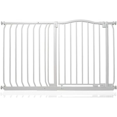 Safetots Barrera de Tope Curvo para Bebés, 116cm 125cm, Blanca Mate, Barrera de Presión para Escaleras, Barrera de Seguridad para Bebés para Barreras, Instalación Fácil Safetots Barrera de Tope Curvo para Bebés, 116cm 125cm, Blanca Mate, Barrera de Presión para Escaleras, Barrera de Seguridad para Bebés para Barreras, Instalación Fácil