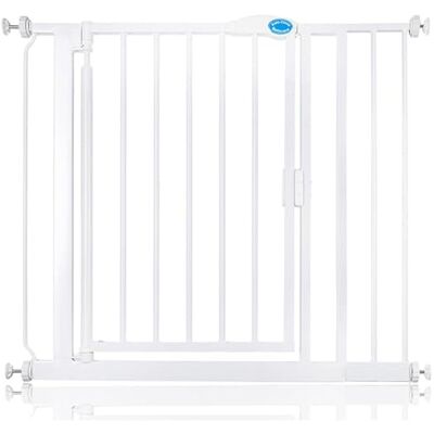 Bettacare Puerta de Seguridad con Cierre Automático, 89,4cm 96,4cm, Blanca, Puerta de Seguridad con Ajuste a Presión, Puerta de Bebé, Barrera de Seguridad para Puertas Pasillos y Espacios Bettacare Puerta de Seguridad con Cierre Automático, 89,4cm 96,4cm, Blanca, Puerta de Seguridad con Ajuste a Presión, Puerta de Bebé, Barrera de Seguridad para Puertas Pasillos y Espacios