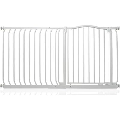 Safetots Barrera de Tope Curvo para Bebés, 134cm 143cm, Blanca Mate, Barrera de Presión para Escaleras, Barrera de Seguridad para Bebés para Barreras, Instalación Fácil Safetots Barrera de Tope Curvo para Bebés, 134cm 143cm, Blanca Mate, Barrera de Presión para Escaleras, Barrera de Seguridad para Bebés para Barreras, Instalación Fácil